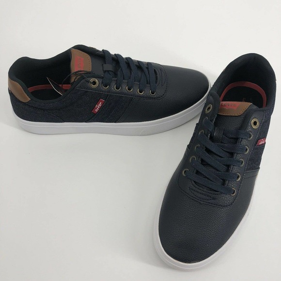 Levis Shoes Canvas Faux Leather Size 9.5 Sneakers - Picture 3 of 12